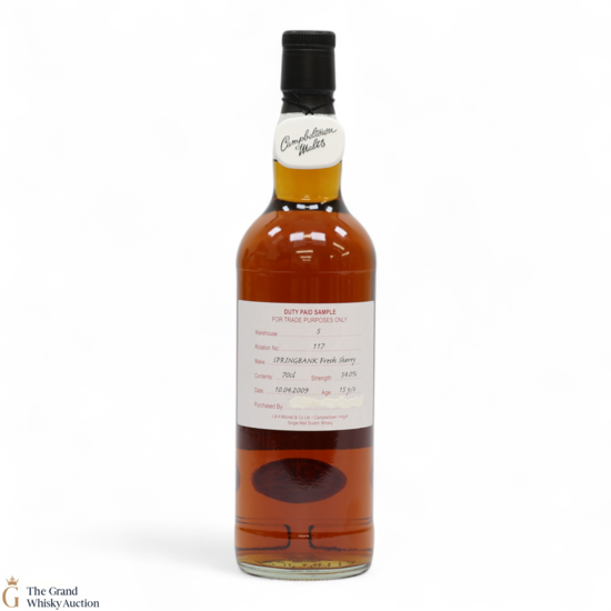 Springbank - 15 Year Old 2009 - Fresh Sherry - Duty Paid Sample 54%