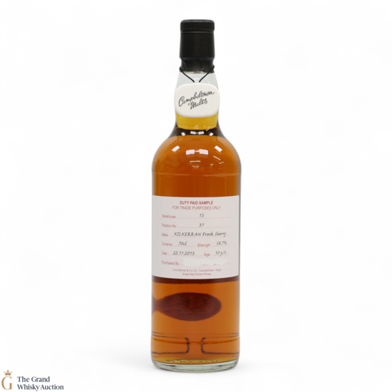 Kilkerran - 10 Year Old 2013 - Fresh Sherry - Duty Paid Sample 58.7%