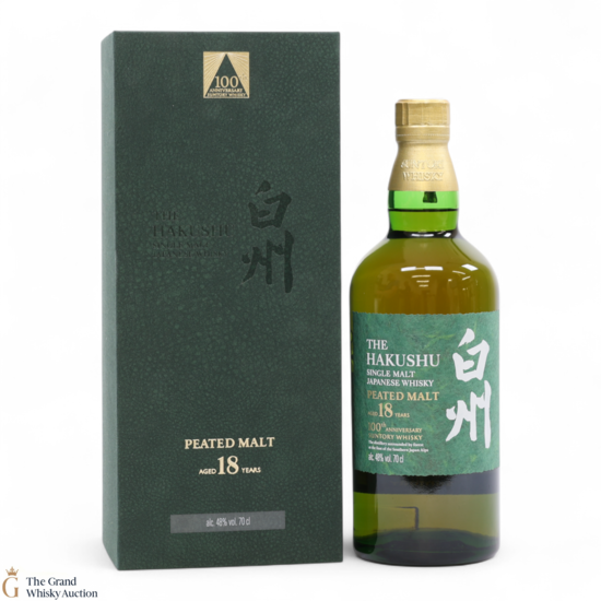 Hakushu - 18 Year Old - Peated Malt - 100th Anniversary Suntory Whisky