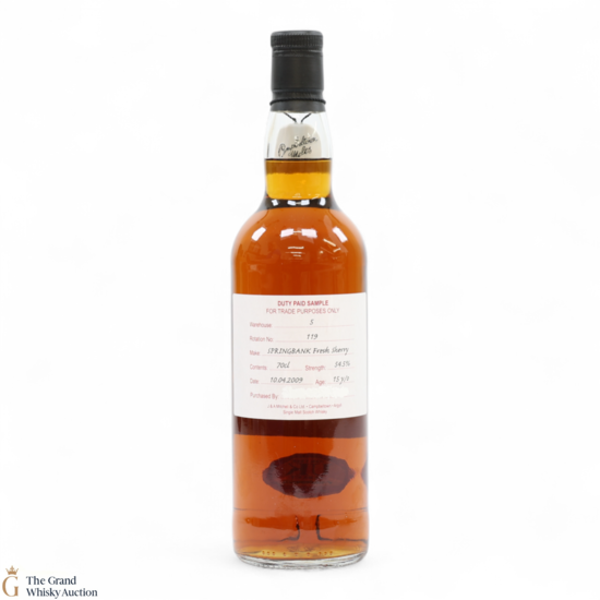 Springbank - 15 Year Old 2009 - Fresh Sherry - Duty Paid Sample 54.5%