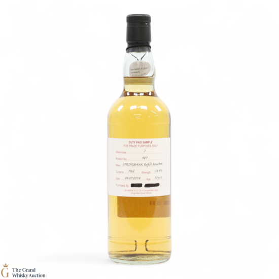 Springbank - 10 Year Old 2014 - Refill Bourbon - Duty Paid Sample 58.4%