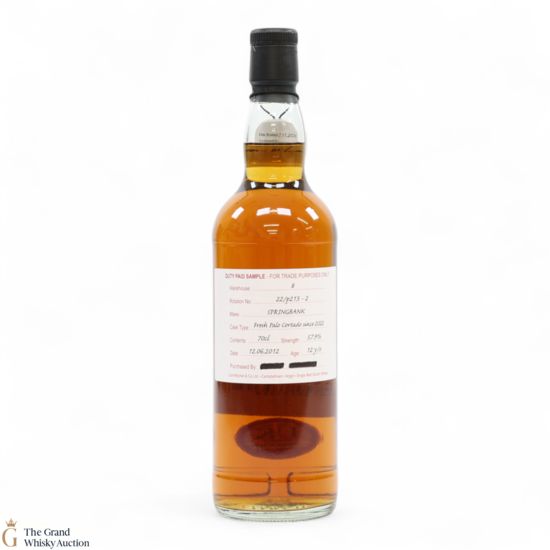 Springbank - 12 Year Old 2012 - Fresh Palo Cortado Since 2022 - Duty Paid Sample 57.9%