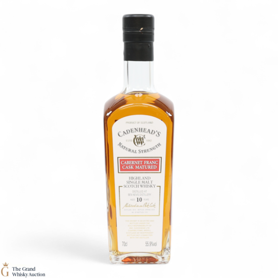Ben Nevis - 10 Year Old 2012 - Cabernet Franc Cask Matured - Cadenhead's (20cl)