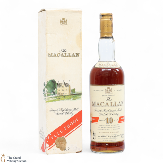 Macallan - 10 Year Old Full Proof - 1980s Giovinetti & Figli Milano (75cl)