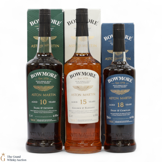 Bowmore - Aston Martin - Edition 1,2 & 3 (2x1L & 1x70cl)
