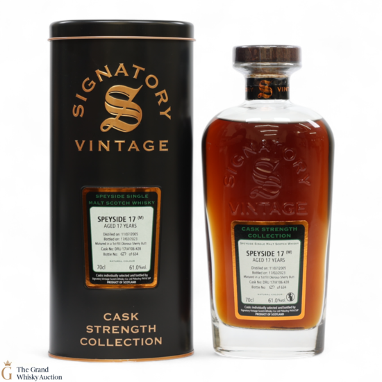 Speyside - 17 Year Old 2005 1st Fill Oloroso Sherry Butt Signatory #28