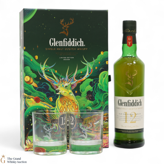 Glenfiddich - 12 Year Old - Limited Edition Design & Glasses