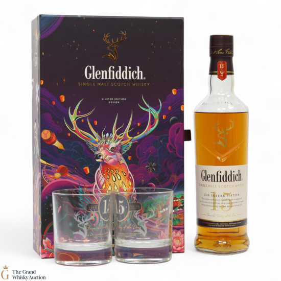 Glenfiddich - 15 Year Old - Limited Edition Design & Glasses