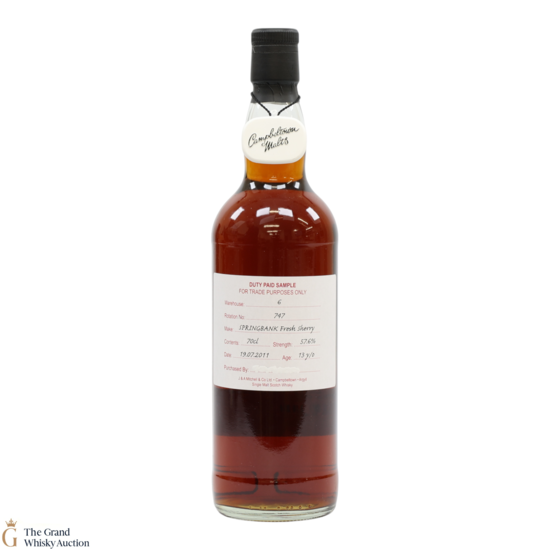 Springbank - 13 Year Old 2011 - Fresh Sherry - Duty Paid Sample 57.6%