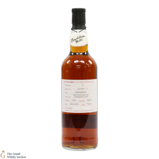Springbank - 13 Year Old 2012 - Refill Oloroso Filled Into Amontillado In 2022 - Duty Paid Sample 56.6%