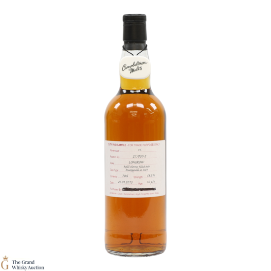 Longrow - 10 Year Old 2015 - Refill Oloroso Filled Into Manzanilla in 2021 - Duty Paid Sample 58.3%