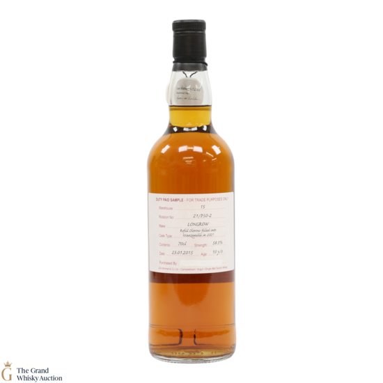 Longrow - 10 Year Old 2015 - Refill Oloroso Filled Into Manzanilla in 2021 - Duty Paid Sample 58.3%