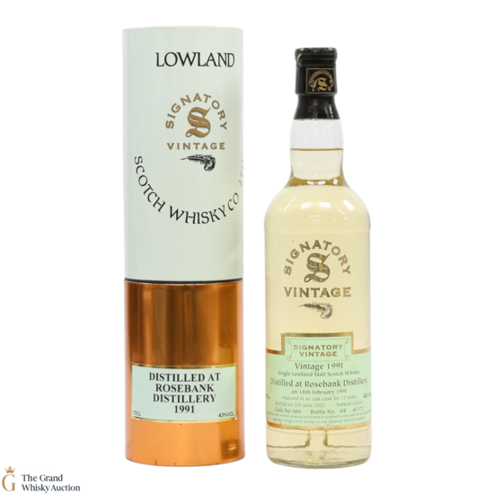 Rosebank - 12 Year Old 1991 #560 - Signatory Vintage 