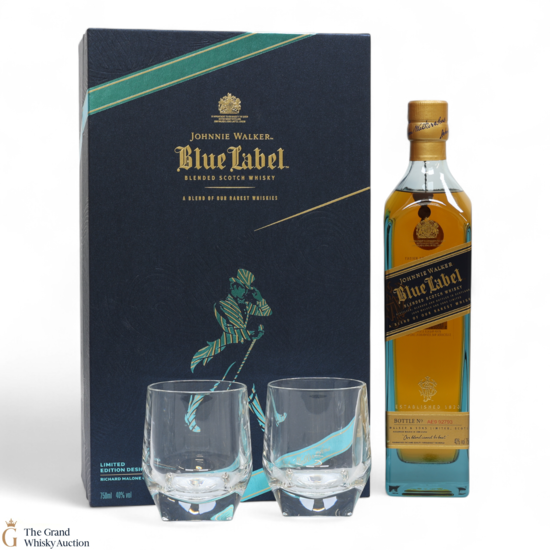 Johnnie Walker - Blue Label - Richard Malone Limited Edition (1x75cl & Glasses)