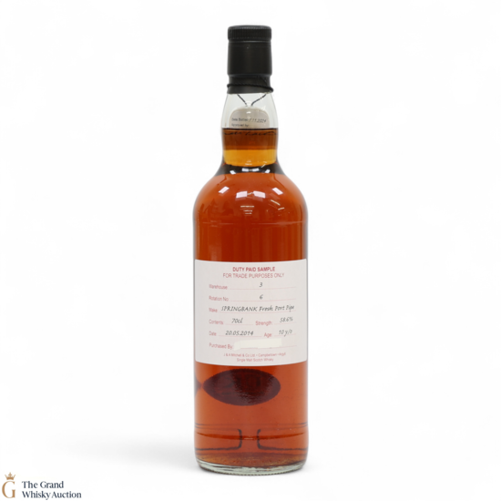 Springbank - 10 Year Old 2014 - Fresh Port Pipe - Duty Paid Sample 58.6%