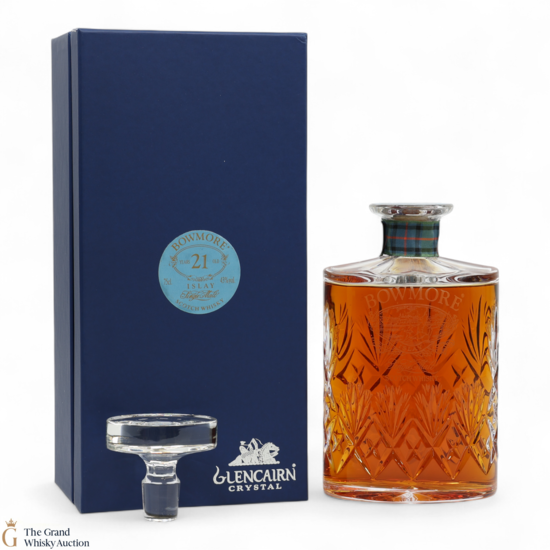 Bowmore - 21 Year Old - Glencairn Crystal Decanter (75cl)