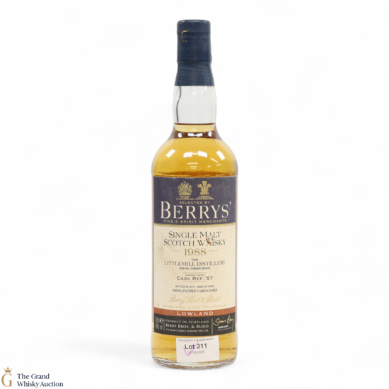 Littlemill - 25 Year Old 1988 - Single Cask #57 - Berrys'