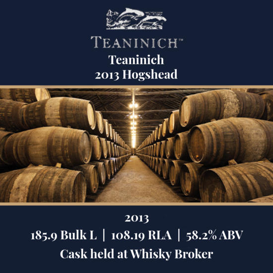 Teaninich - 2013 Hogshead - 185.9 Bulk L 58.2% ABV| Held In Bond