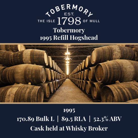 Tobermory - 1995 Refill Hogshead - 170.89 Bulk L 52.3% ABV| Held In Bond
