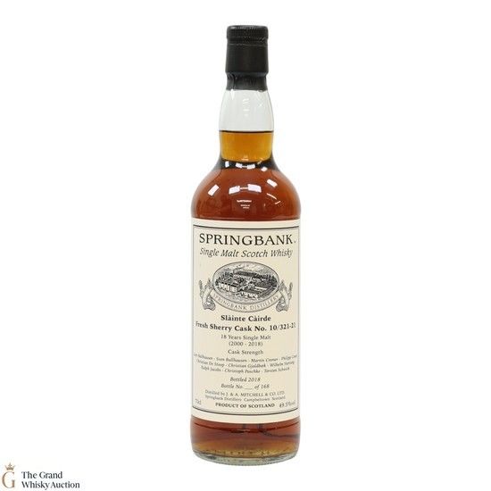 Springbank - 18 Year Old - Slàinte Càirde - Fresh Sherry Cask #10/321-21
