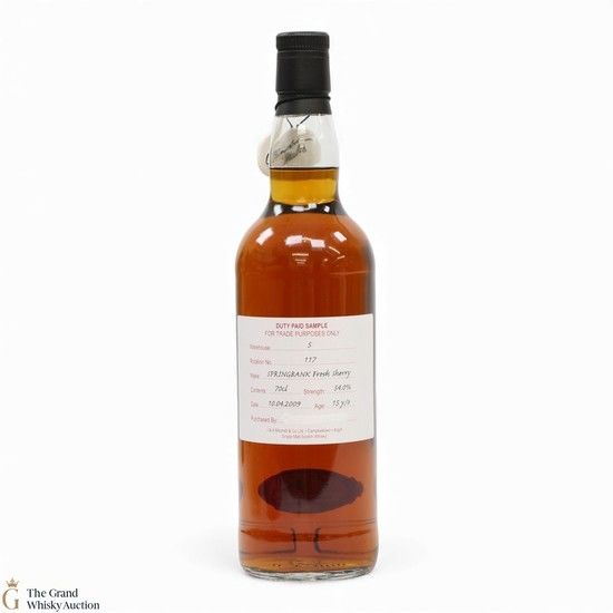 Springbank - 15 Year Old 2009 - Fresh Sherry - Duty Paid Sample 54%