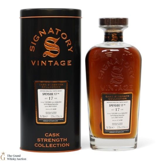Speyside - 17 Year Old 2005 - 1st Fill & Refill Oloroso Sherry Butt - Signatory Vintage #1