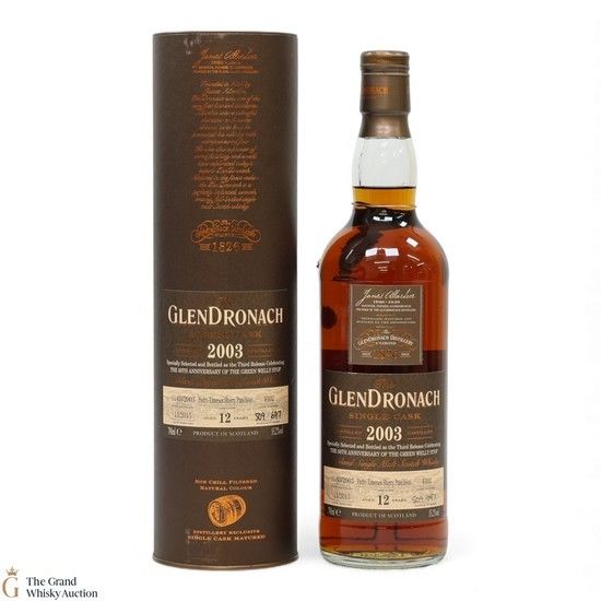 Glendronach - 12 Year Old 2003 - Pedro Ximenez Sherry Puncheon #4102 - The Green Welly Stop