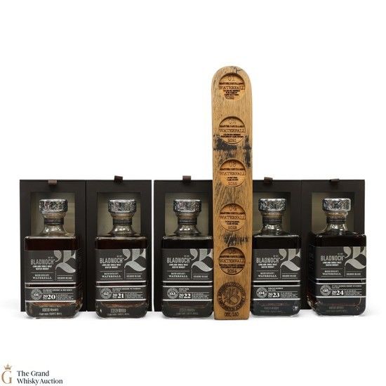 Bladnoch - Waterfall Collection - Exclusive Release Batch #1-5 With Tasting Paddle (5x70cl)