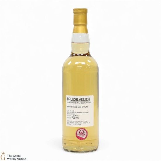 Bruichladdich - 19 Year Old - 1st Fill Bourbon Hogshead #1401 - Private Cask