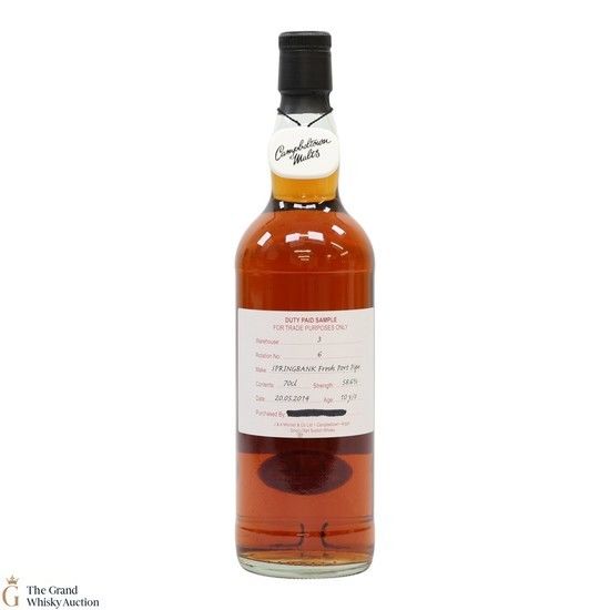 Springbank - 10 Year Old 2014 - Fresh Port Pipe - Duty Paid Sample 58.6%