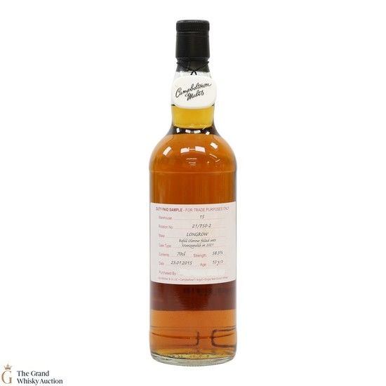 Longrow - 10 Year Old 2015 - Refill Oloroso Filled Into Manzanilla in 2021 - Duty Paid Sample 58.3%