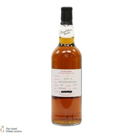 Hazelburn - 16 Year Old 2009 - Refill Sherry - Duty Paid Sample 49.5%
