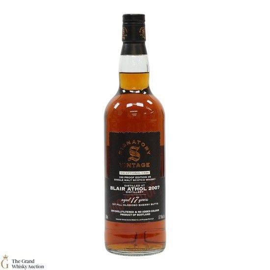 Blair Athol - 17 Year Old 2007 - 100 Proof Edition #9 - Signatory Vintage 