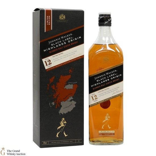 Johnnie Walker - 12 Year Old - Black Label - Highland Origin (1L)