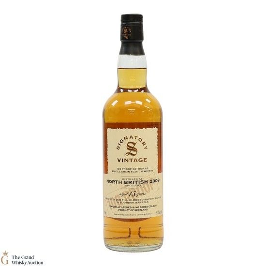 North British - 15 Year Old 2009 - 100 Proof Grain Edition #2 - Signatory Vintage