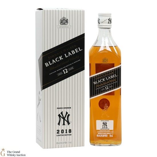 Johnnie Walker - 12 Year Old - Black Label - New York Yankees 2018 Limited Edition (75cl)