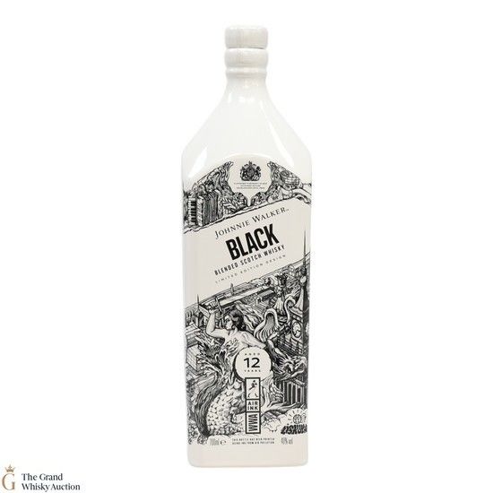 Johnnie Walker - 12 Year Old - Black Label - AIR-INK® Warsaw Edition 