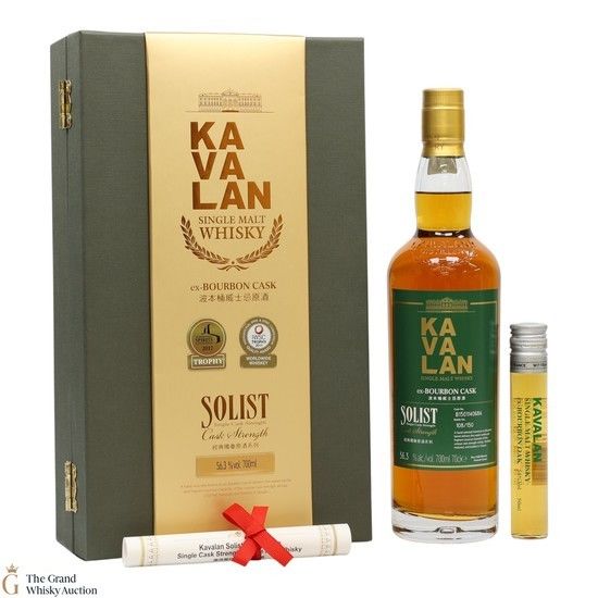 Kavalan - Solist - Ex-Bourbon Cask 56.3% (1x70cl & 1x5cl - 54%)