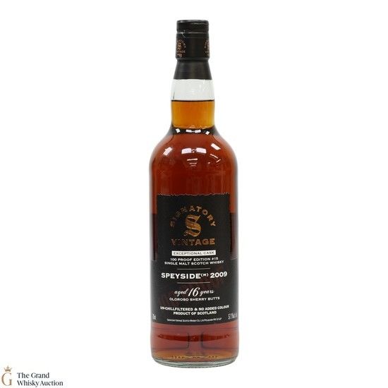 Speyside - 16 Year Old 2009 - Signatory Vintage 100 Proof Edition #15 - Exceptional Cask