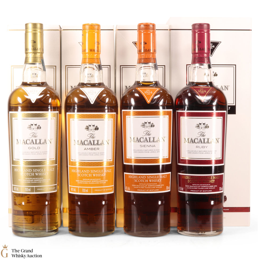 Macallan 1824 Series Gold Amber Sienna Ruby Auction The Grand Whisky Auction