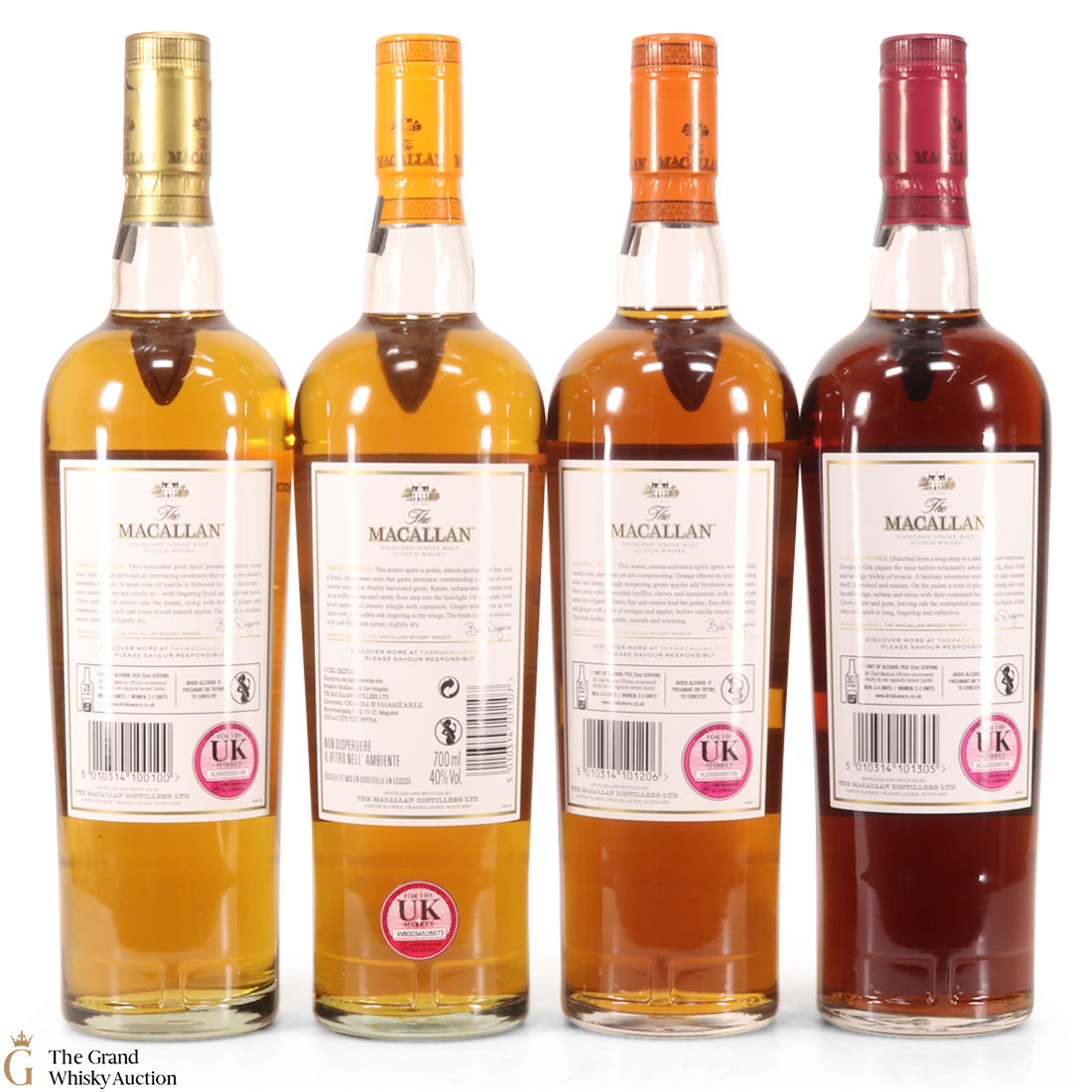 Macallan 1824 Series Gold Amber Sienna Ruby Auction The Grand Whisky Auction