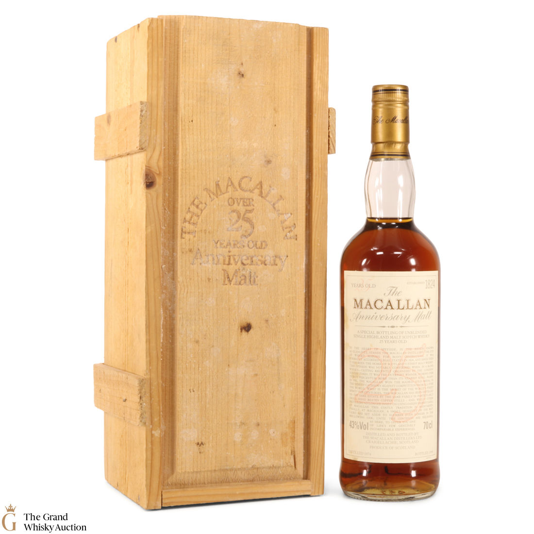 Macallan 25 Year Old Anniversary Malt 1974 Bottled 1999 Auction The Grand Whisky Auction