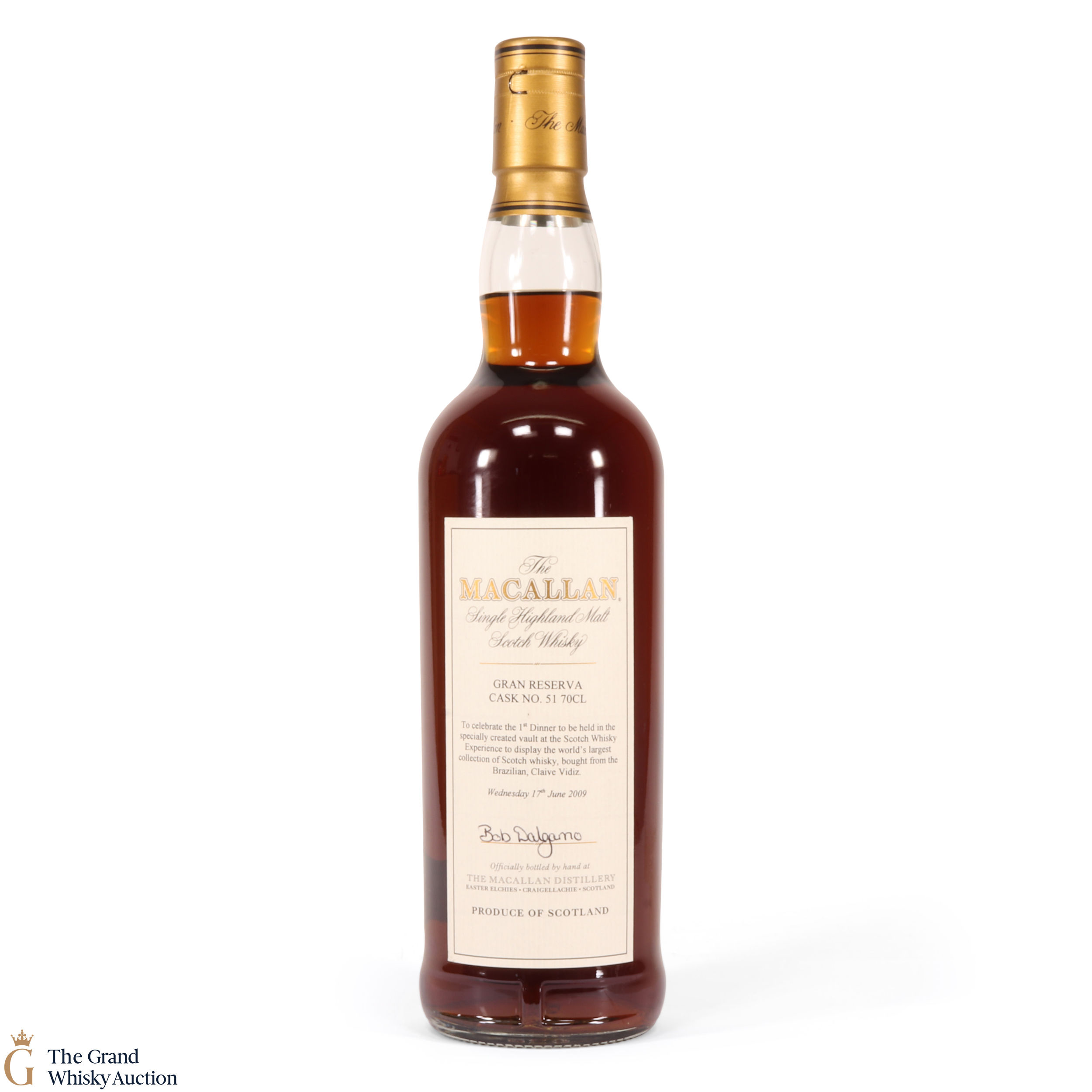 Macallan Gran Reserva Cask 51 1st Scotch Dinner Experience Auction The Grand Whisky Auction
