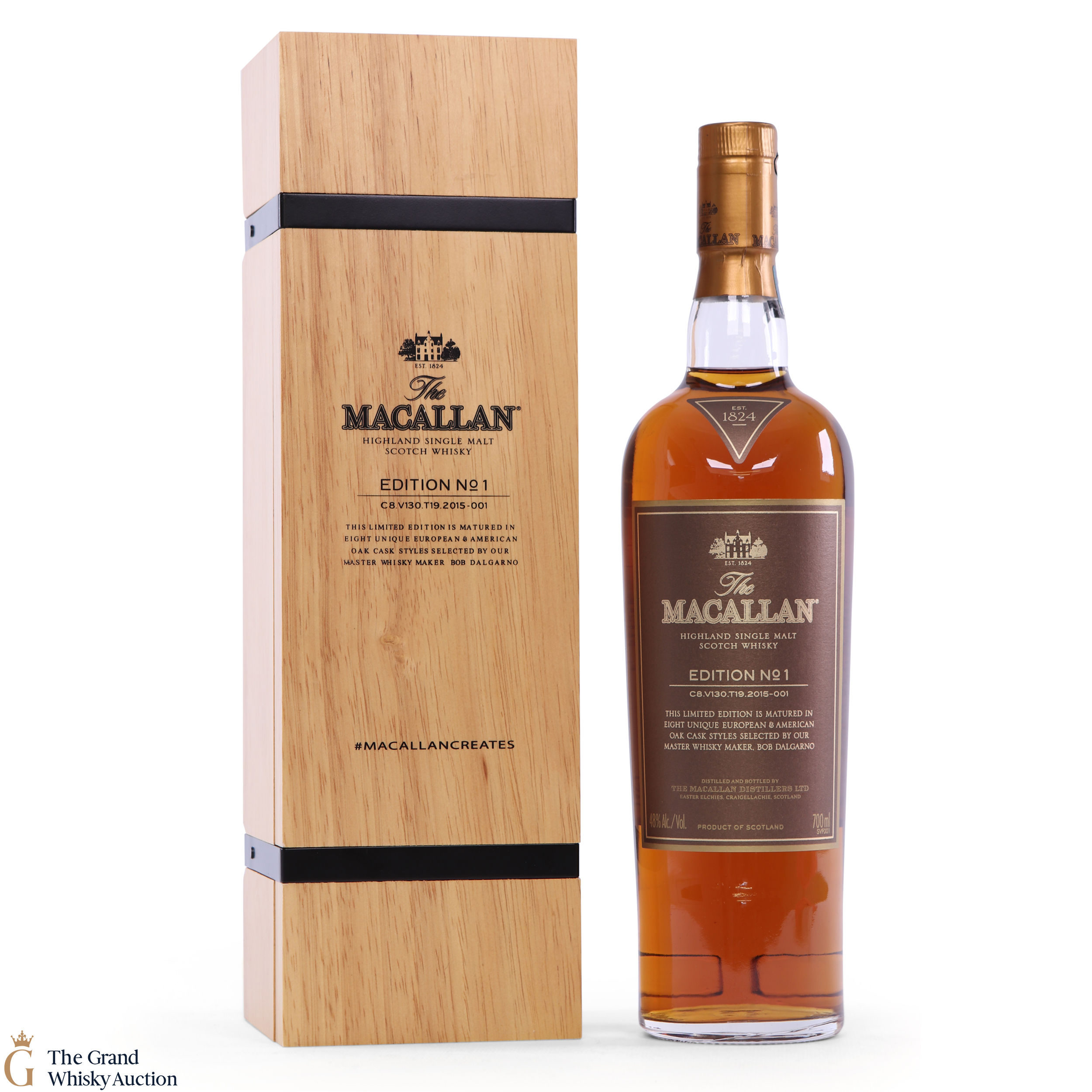 Macallan Edition No 1 Wooden Box Auction The Grand Whisky Auction