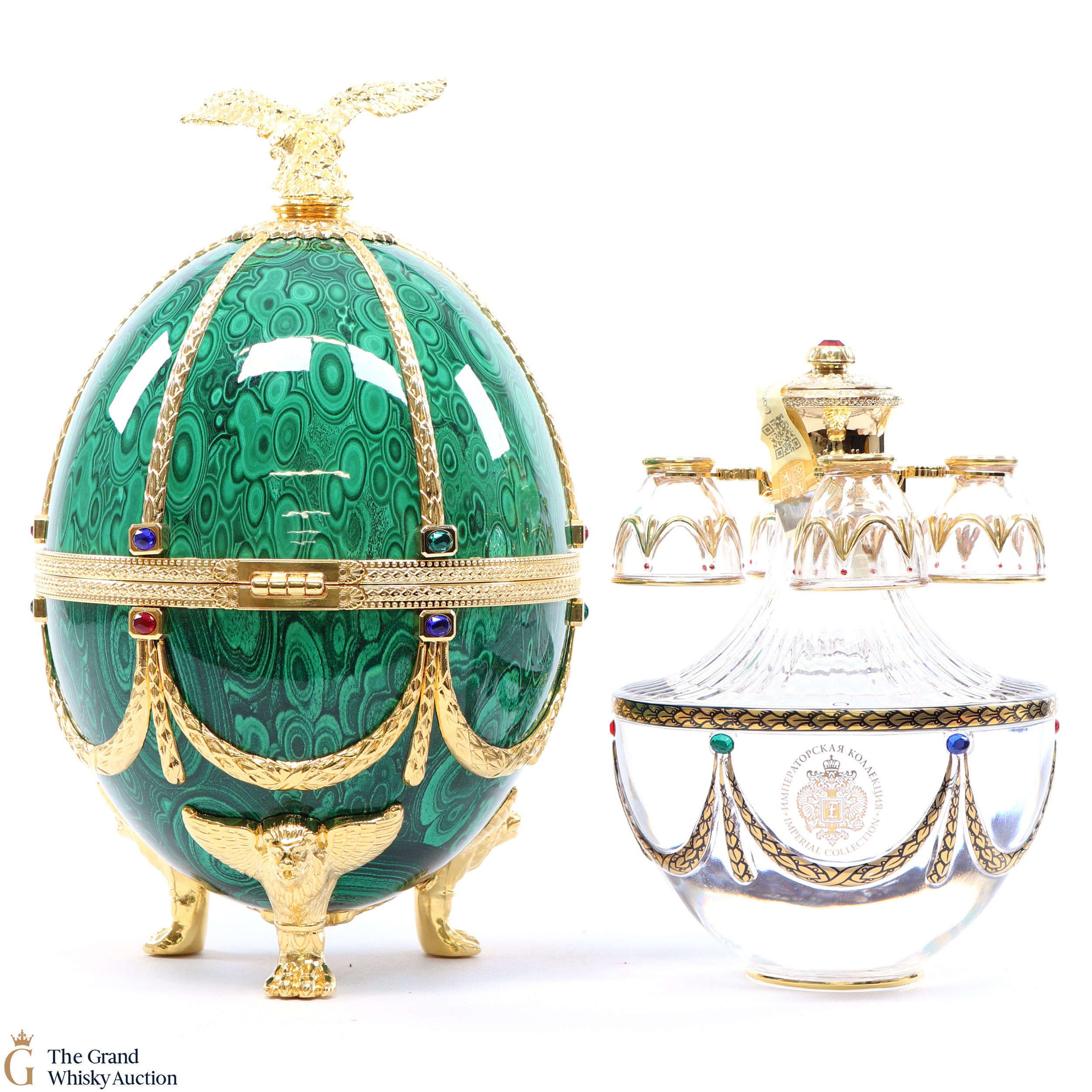 Imperial Vodka Collection Faberge Egg Emerald Auction The Grand