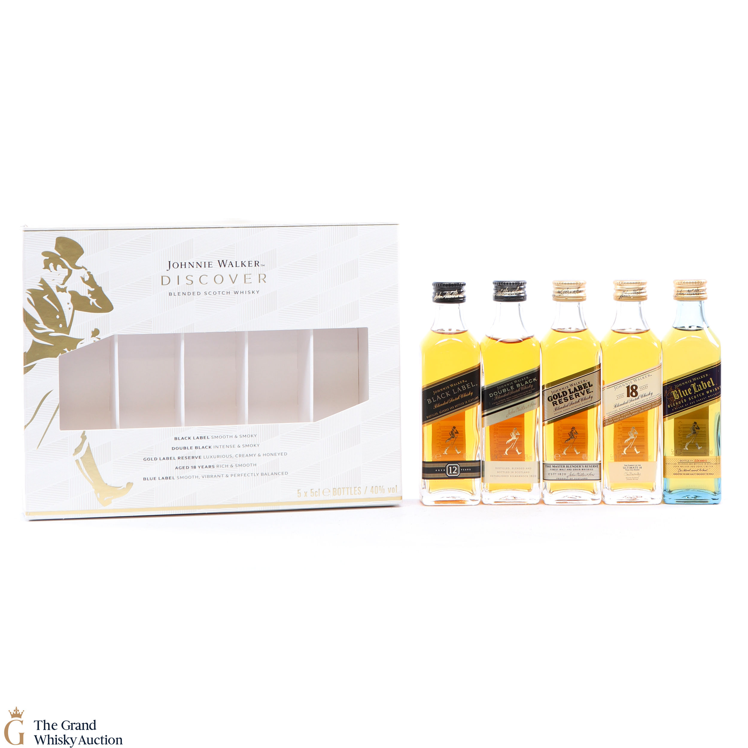 Johnnie Walker Discovery Miniature Gift Set 5 x 5cl Auction The Grand Whisky Auction