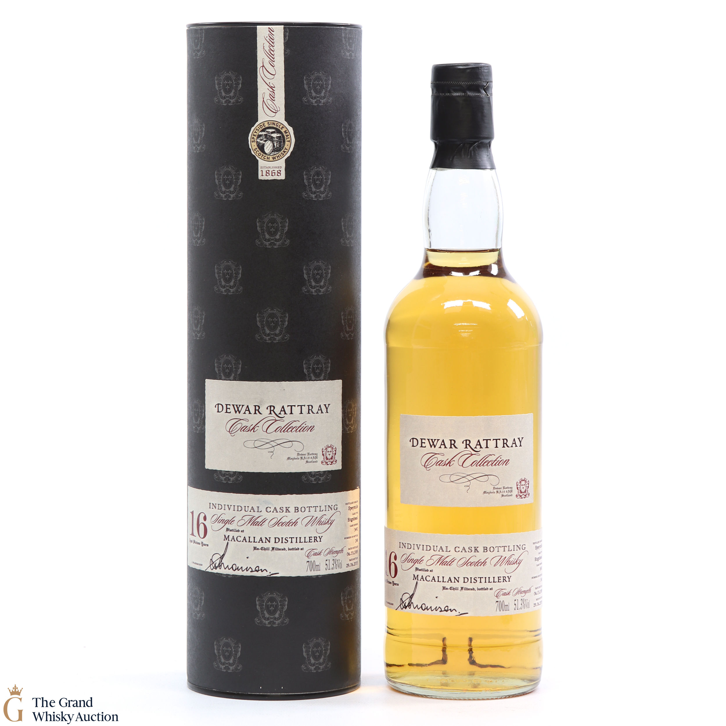 Macallan 16 Year Old 1995 Dewar Rattray Cask Collection Auction