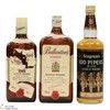 Seagram's - 100 Pipers Deluxe & Ballantine's - Finest Scotch Whisky (1x75cl, 1x70cl & 1x1L) Thumbnail
