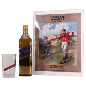 Johnnie Walker Blue Label With Glass Print