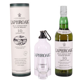 Laphroaig 10 With Glass Water Bottle